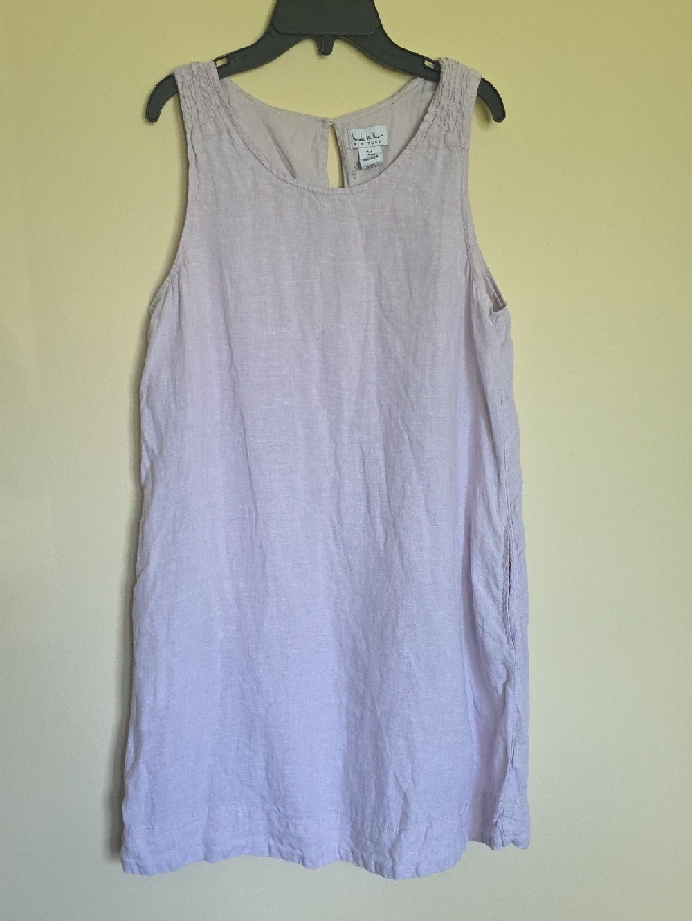 Nicole Miller Light Lavender Linen Sleeveless Dress